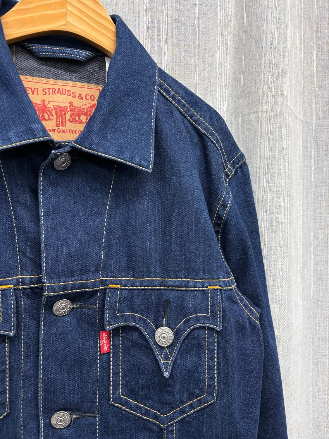 리바이스 빈티지 타입1 아이코닉 스티치 데님 청자켓 상품이미지7