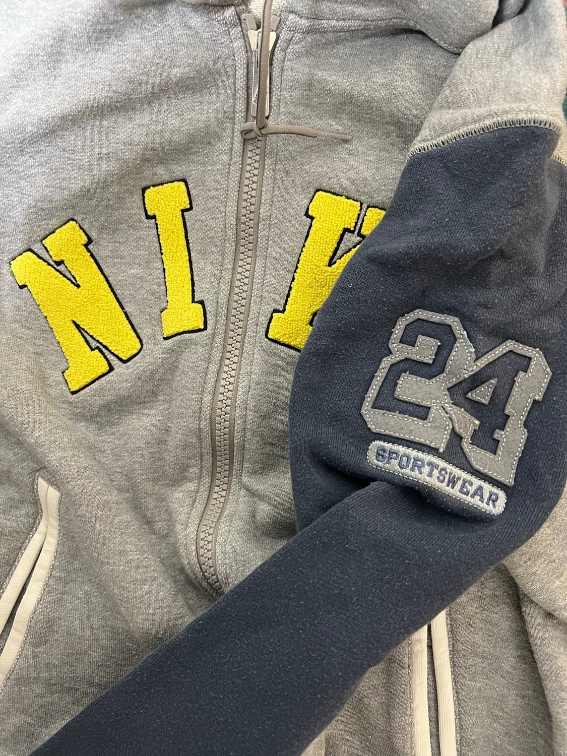 00s 올드스쿨 빈티지 나이키 스펠아웃 그레이 후드집업 y2k 상품이미지5