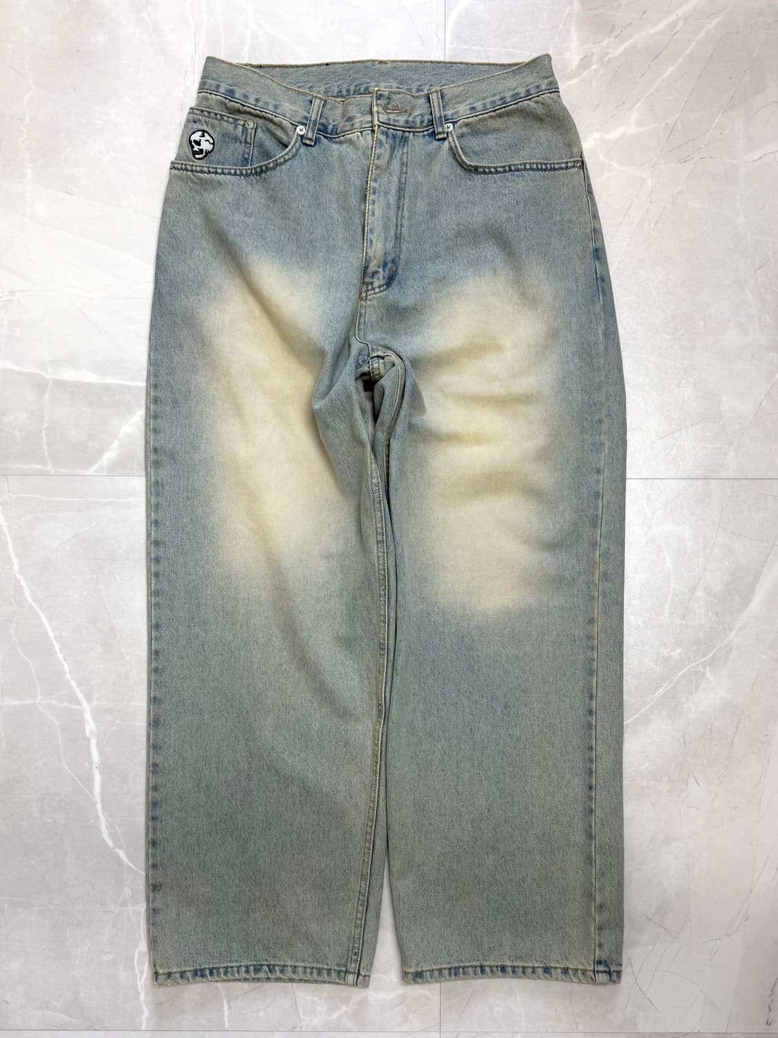 위캔더스 SKULL WASHED PANTS (S.DENIM) 상품이미지2
