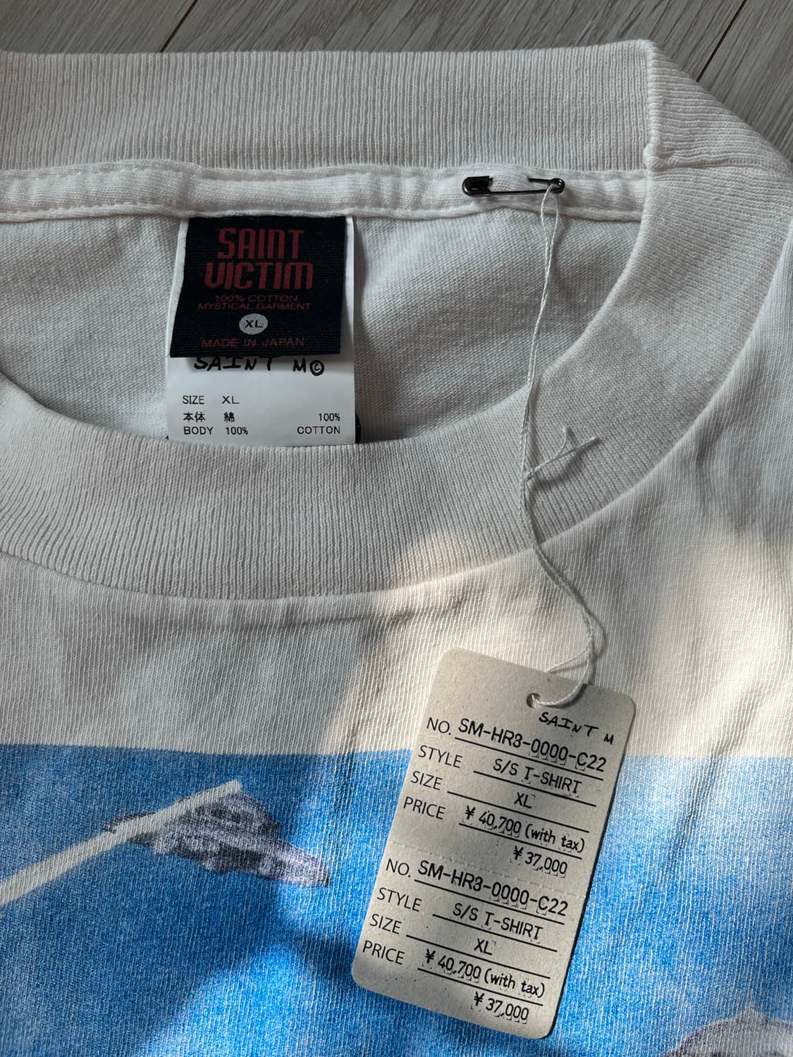 세인트 마이클 x 션 우더스푼 키키 숏슬리브 티셔츠 화 이트 - 25SS 상품이미지3