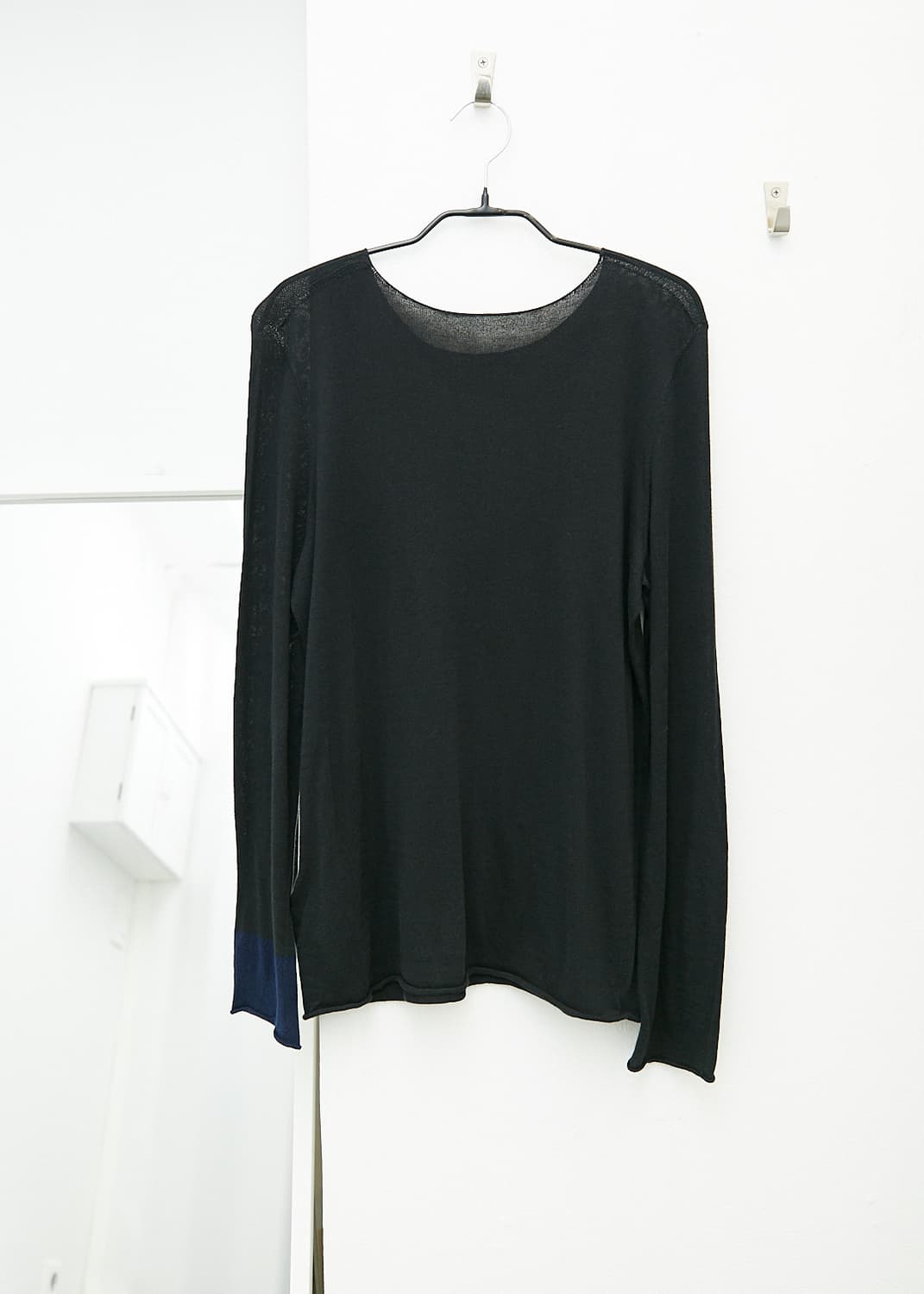 Color Point Sleeve Cotton Knit Top 상품이미지4