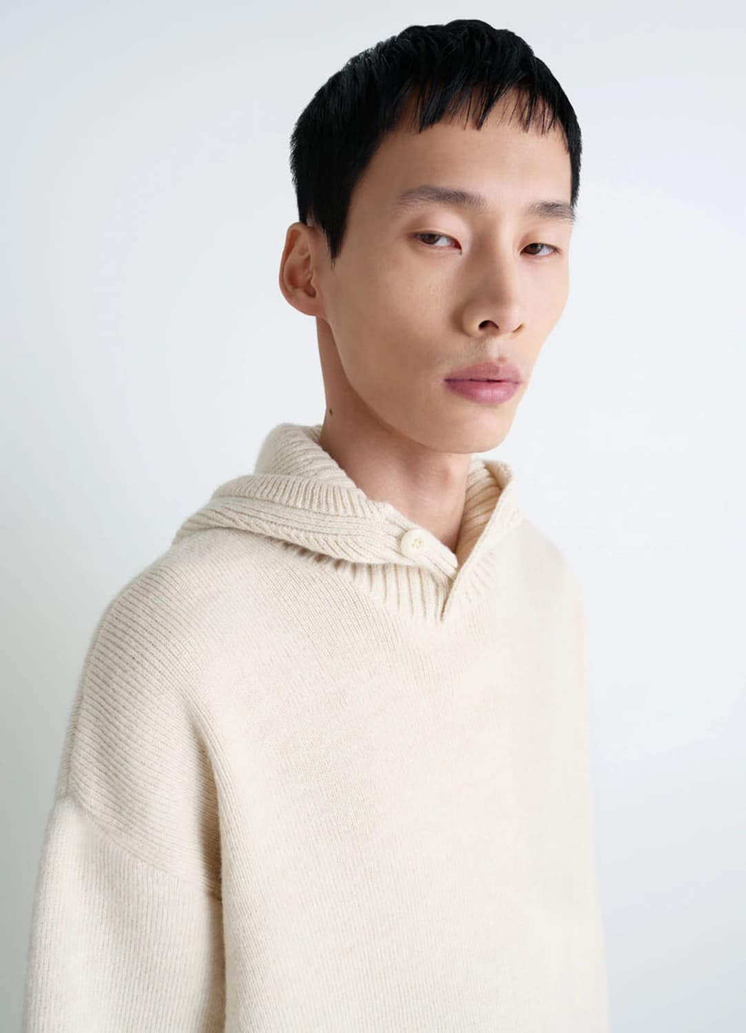 [S,M,L,XL]르메르 25fw 후드 스웨터/라이트 크림 상품이미지4