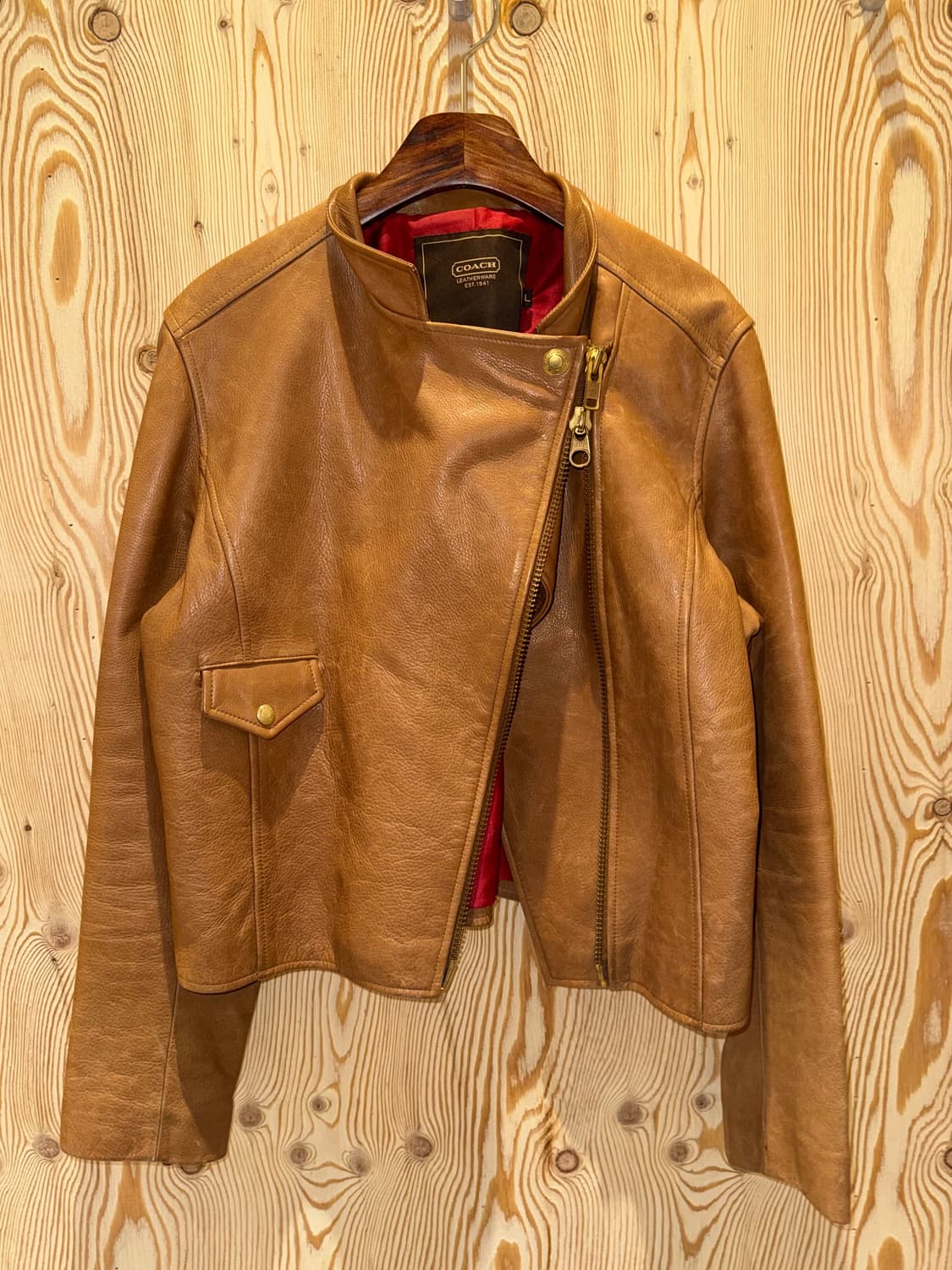 코치 언발란스 투웨이 레더 자켓 상품이미지2