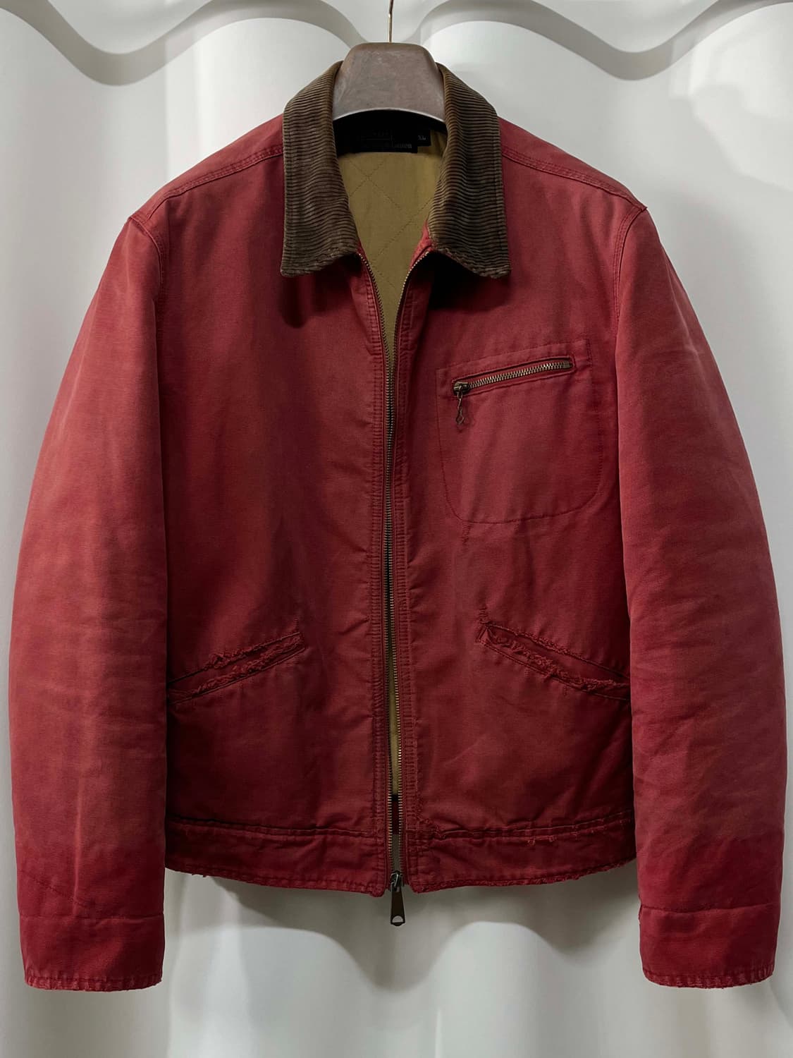 90's 폴로 랄프로렌 91-b 살몬핑크 디스트레스드 디트로이트 워크자켓 상품이미지1