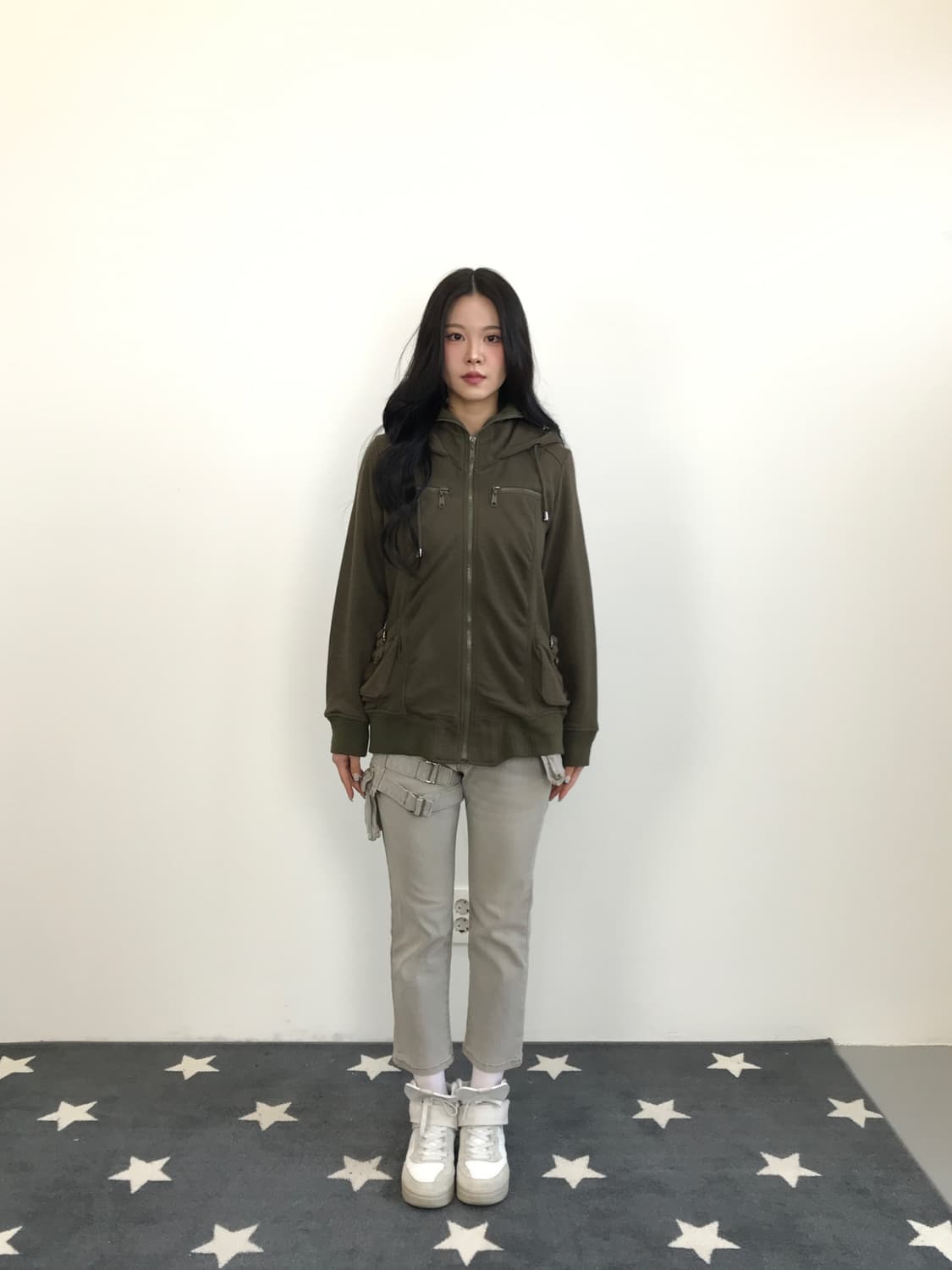 COLZA Multi-Pocket High-Neck Zip Up 상품이미지1