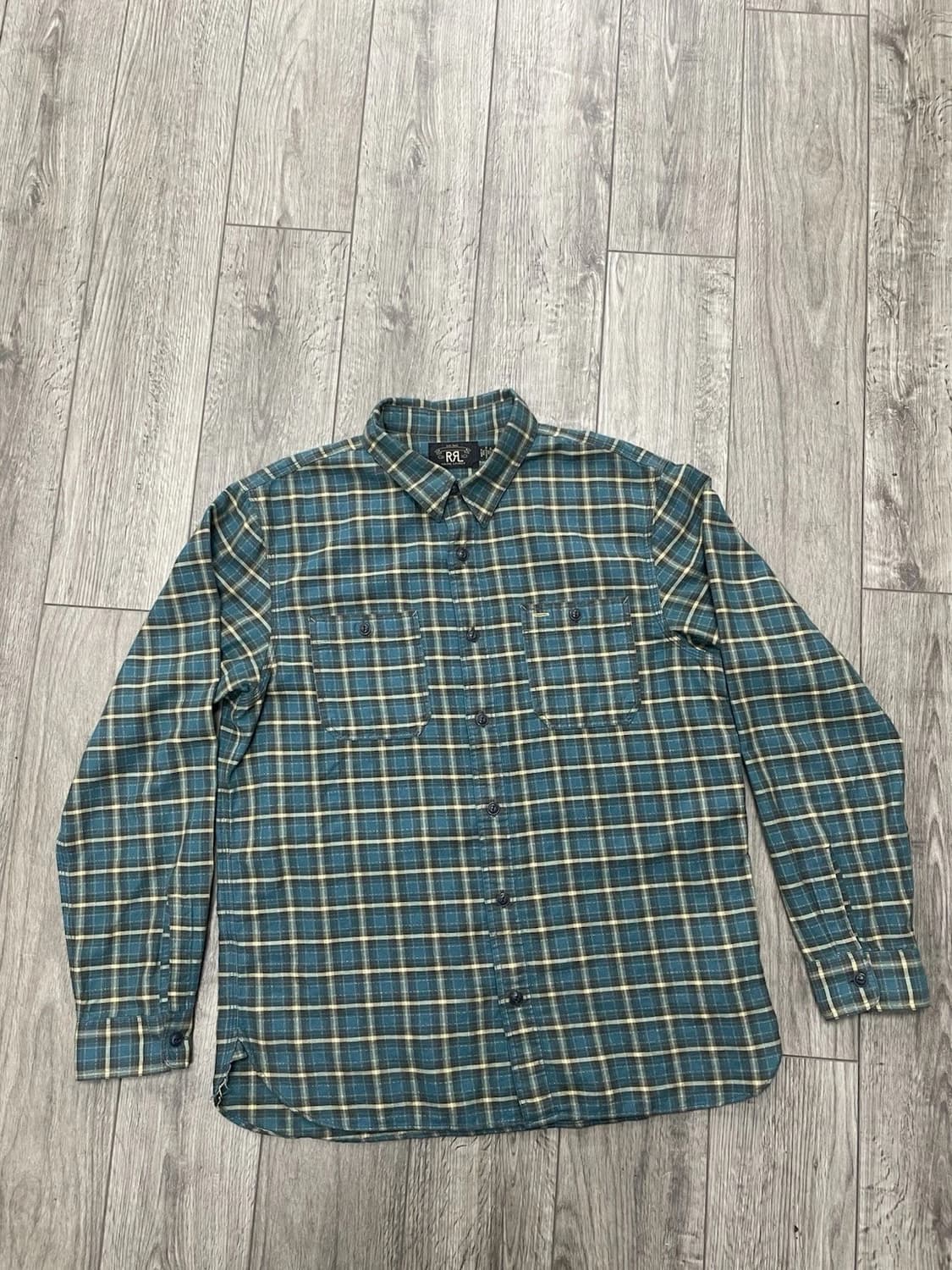 RRL 더블알엘 플래드 트윌 워크셔츠 블루 상품이미지1