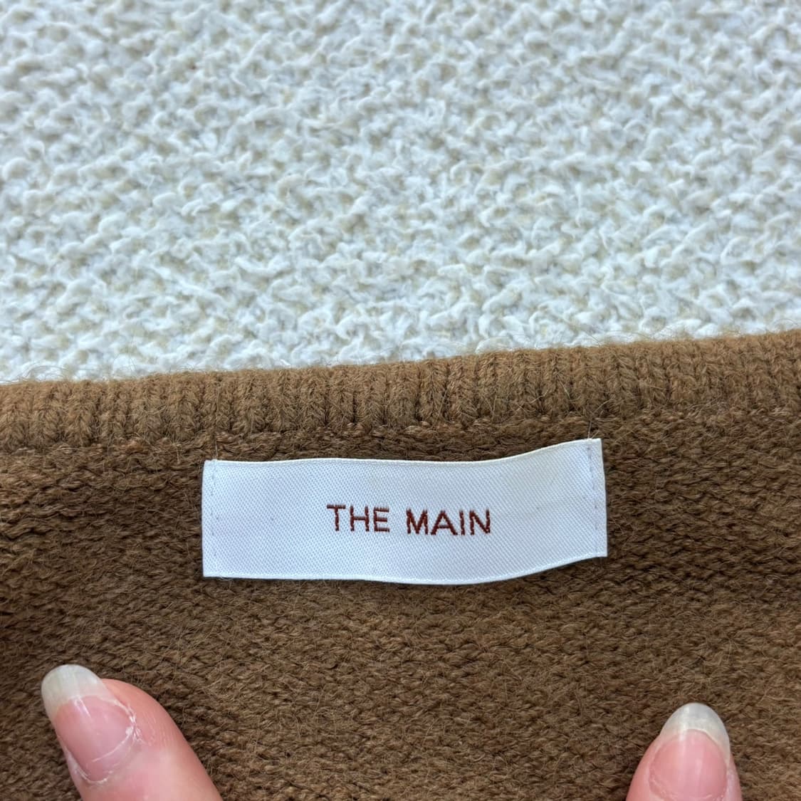 실측확인 THE MAIN 여성 브이넥 긴팔 티셔츠 0518Y 상품이미지3