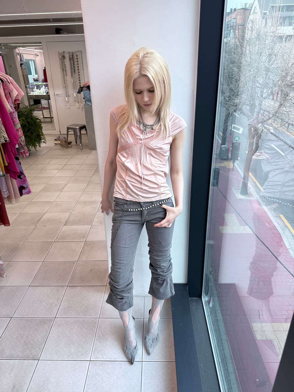 gray skinny jeans 상품이미지1