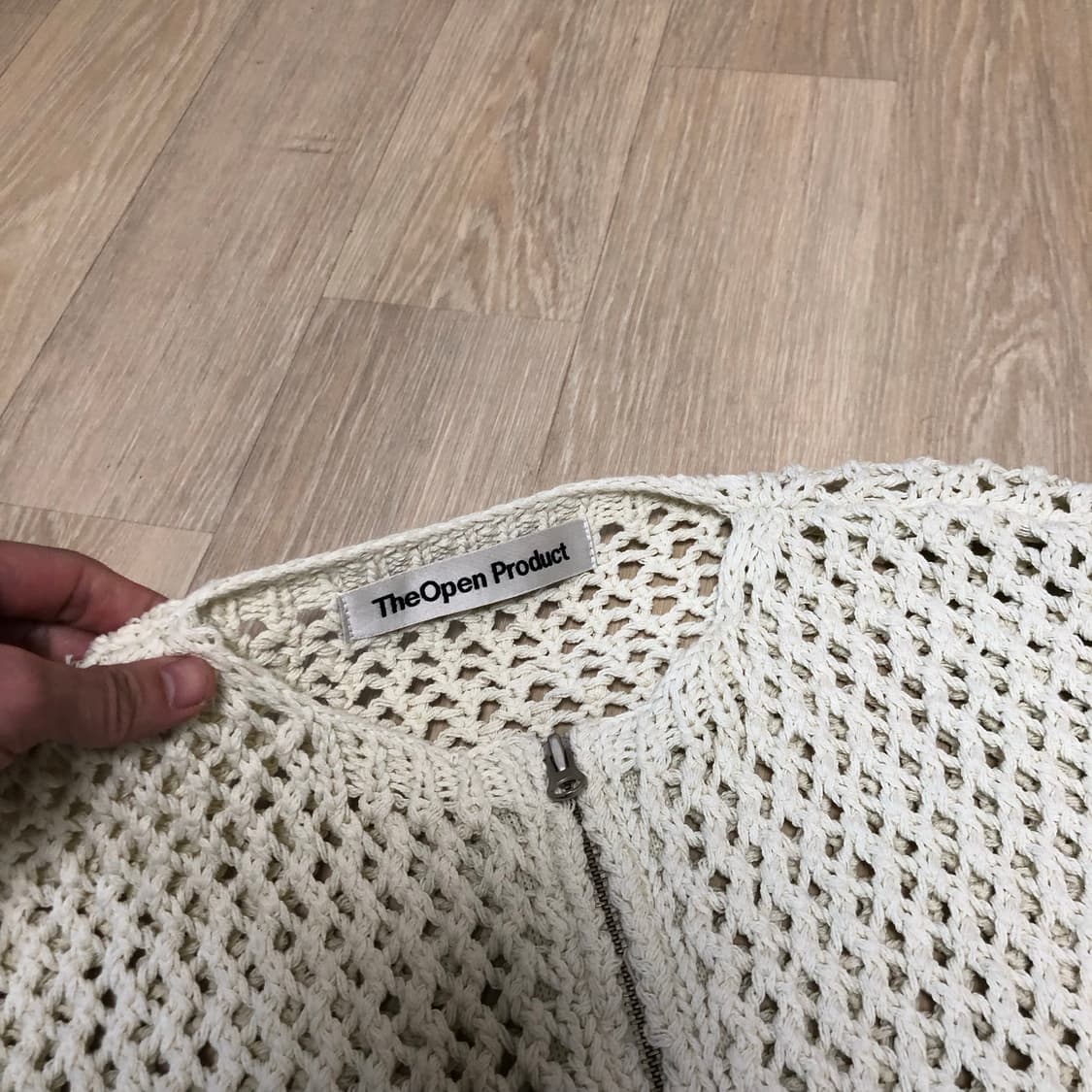 (3) 더 오픈 프로덕트 오픈YY 크로셰 집업 자켓 베이지 openyy 상품이미지5