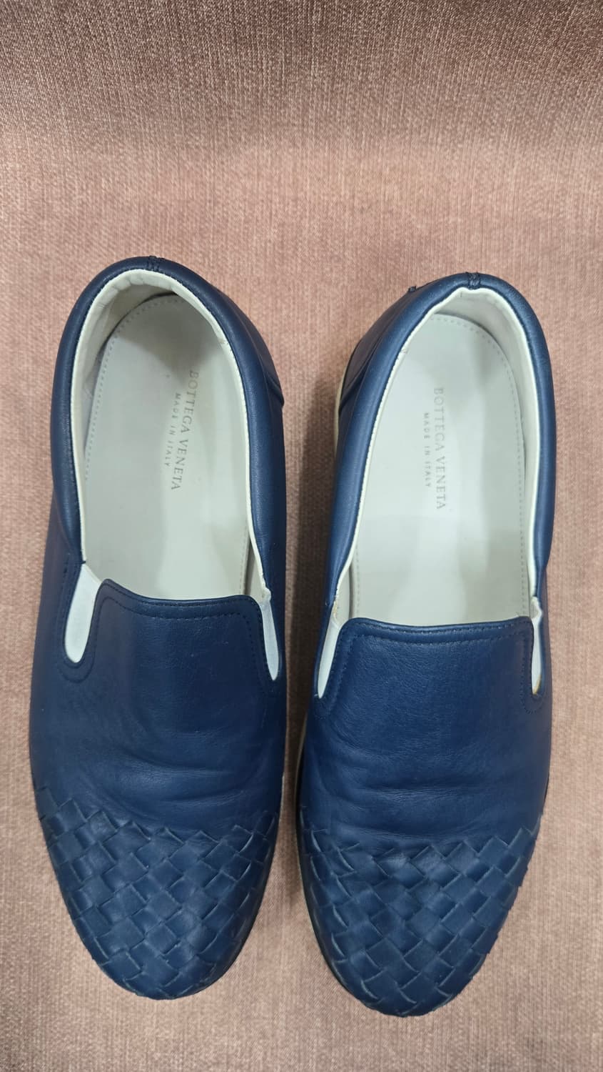 보테가 베네타 정품 260-265mm- 인트레치아토 슬립온 네이비 상품이미지2