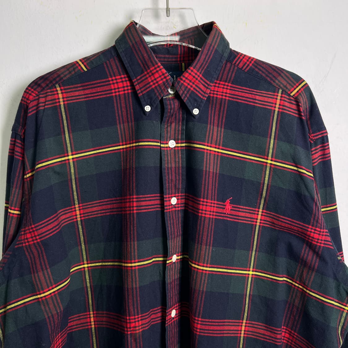 폴로 랄프로렌 체크 패턴 버튼다운 셔츠 M 상품이미지4