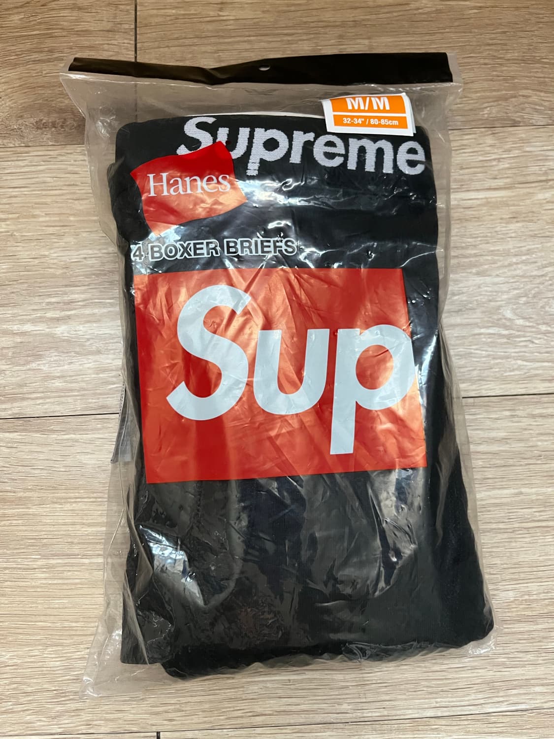 [4개입] 헤인즈 박서 브리프 블랙 상품이미지1