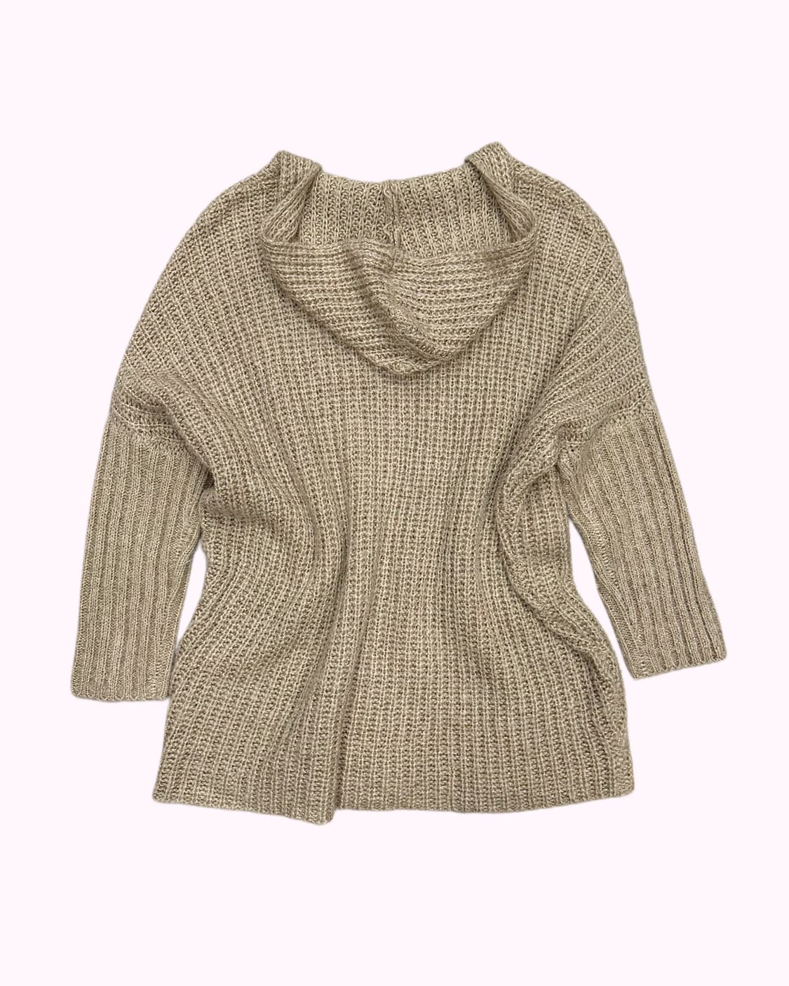 FREE'S MART glitter beige hood knit t 상품이미지5