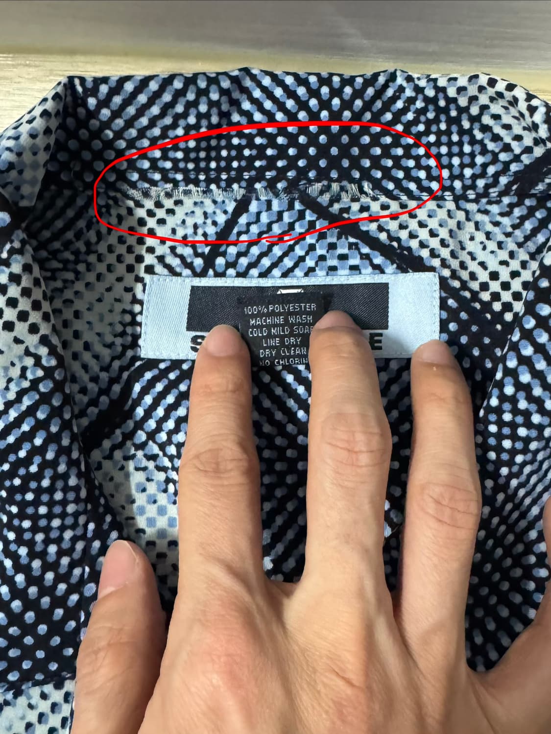 90s 사우스폴 레이온 반팔 셔츠 블루 L 한국제 상품이미지4