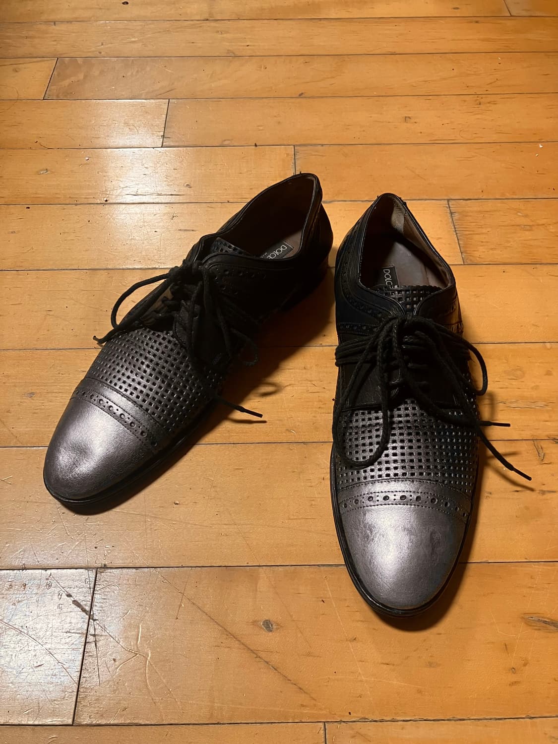 D&G 90s 돌체앤가바나 메탈 페인티드 펀칭 더비 275-80 상품이미지2