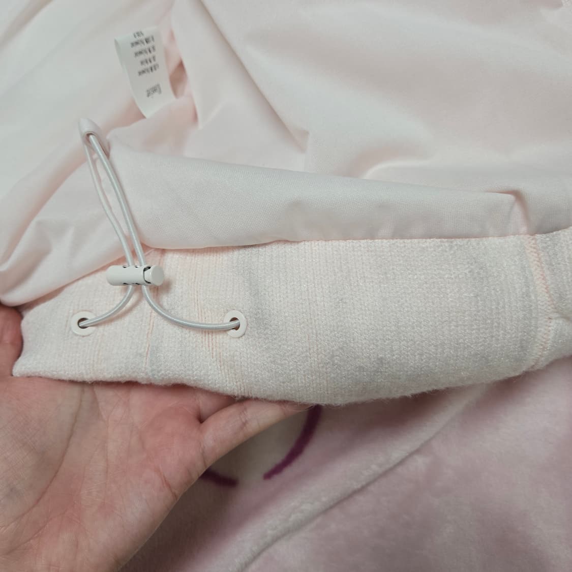 클리시어 츄츄 케이블 니트 패딩 pink 상품이미지5