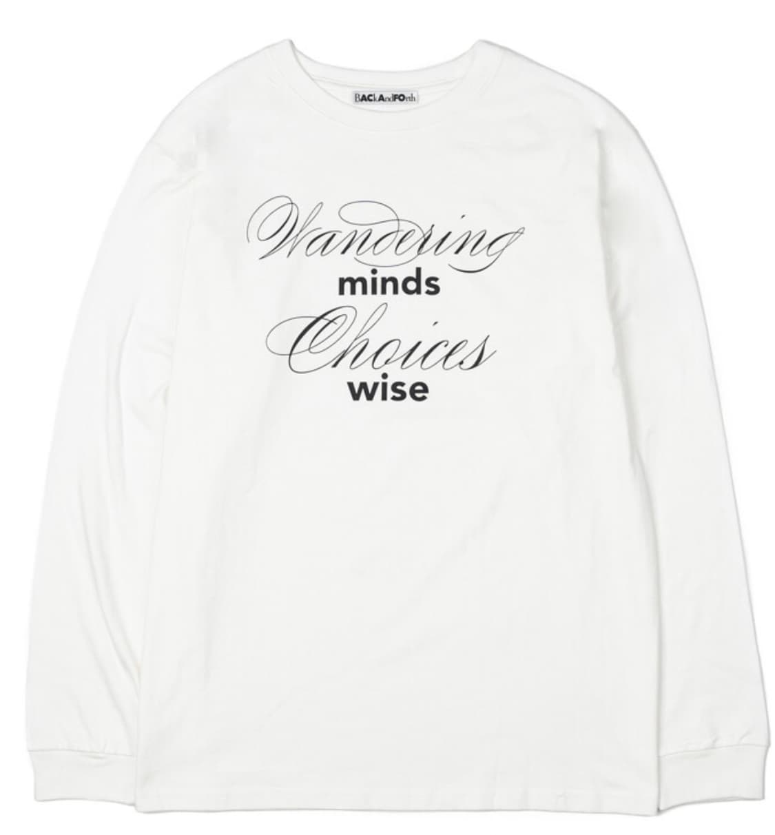 BACKandFORth 흰색 긴팔 티셔츠 상품이미지1