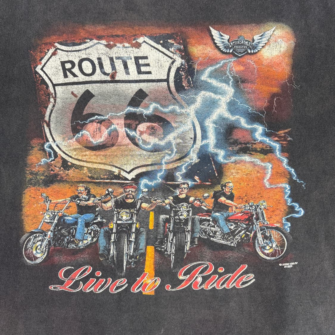 빈티지 2000 American Biker 바이커 라이트닝 롱슬리브 상품이미지4