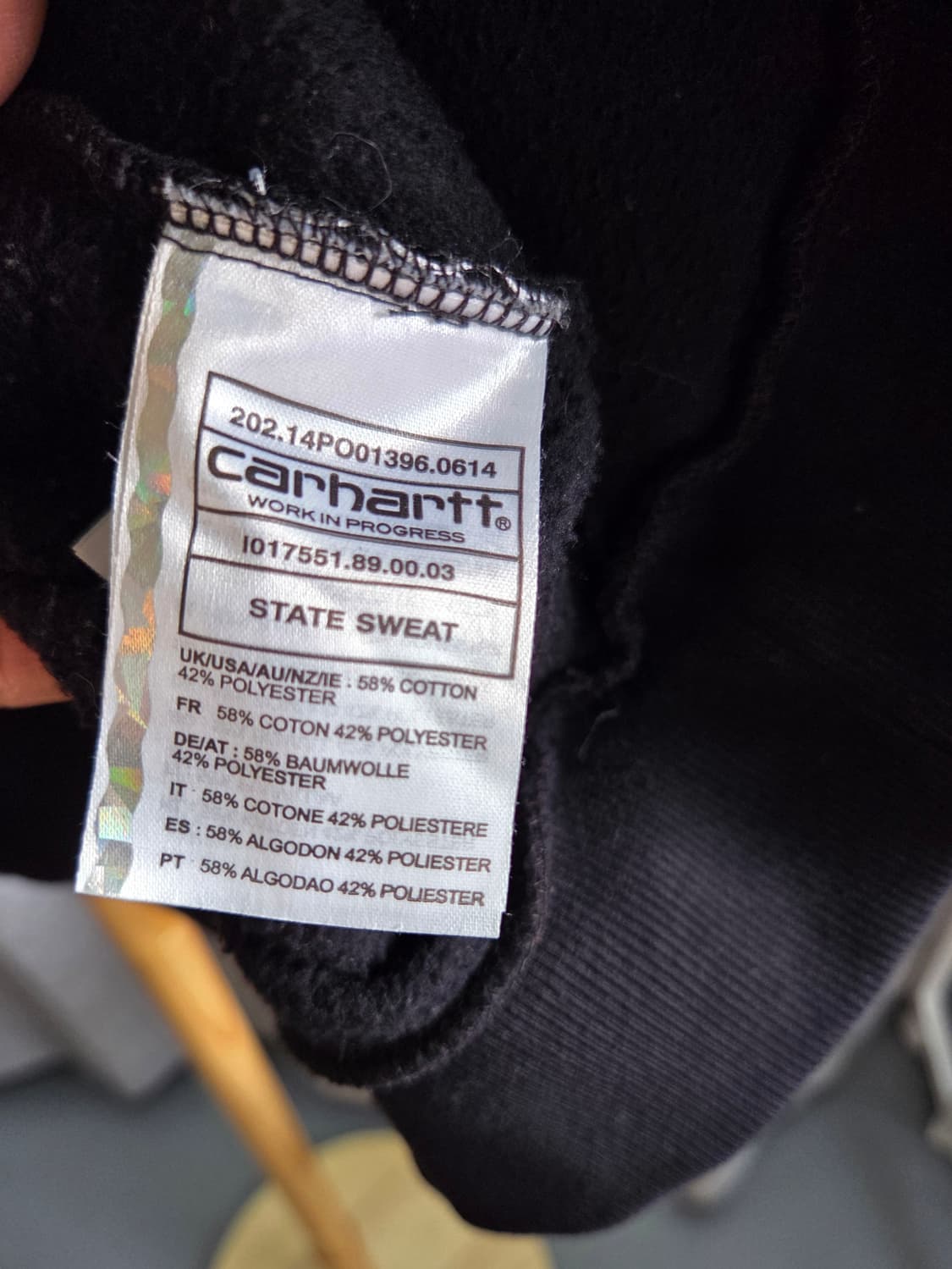 칼하트 State 스웨트셔츠 블랙 #최상급 상품이미지5