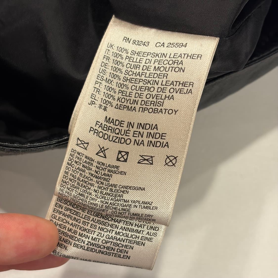 [M] 디젤 블랙 양가죽 레더 자켓 B557 상품이미지8