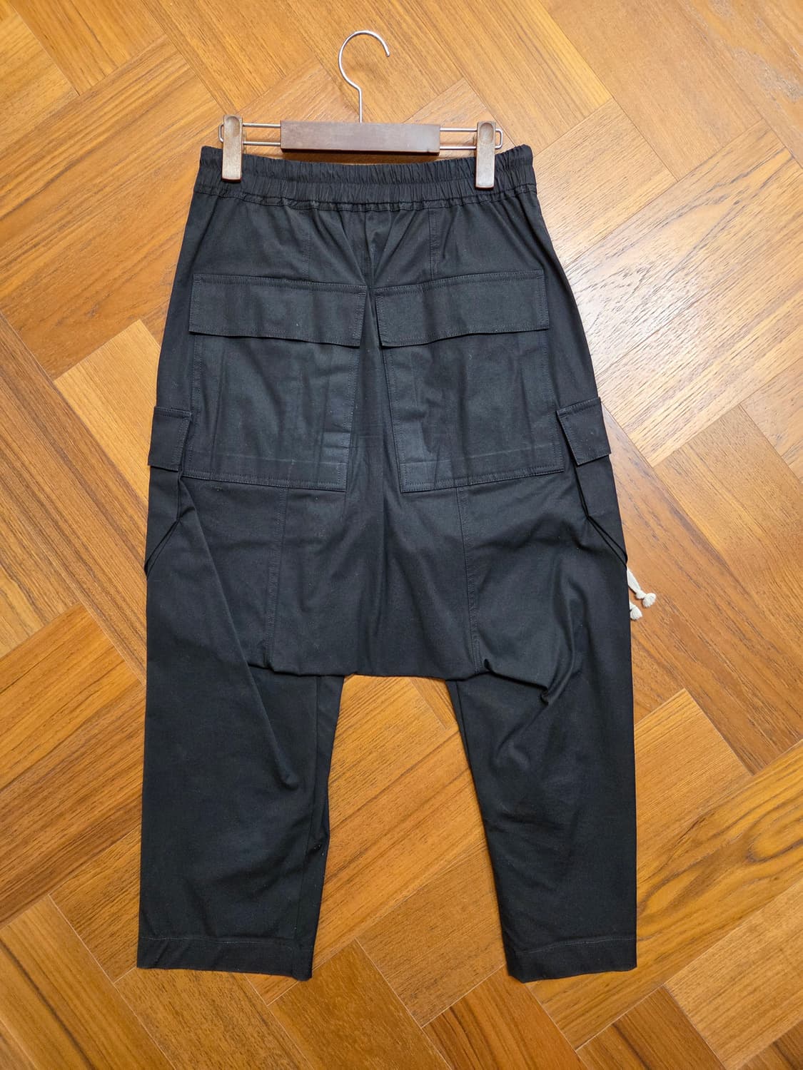 릭오웬스 블랙 카고 배기핏 팬츠 상품이미지2