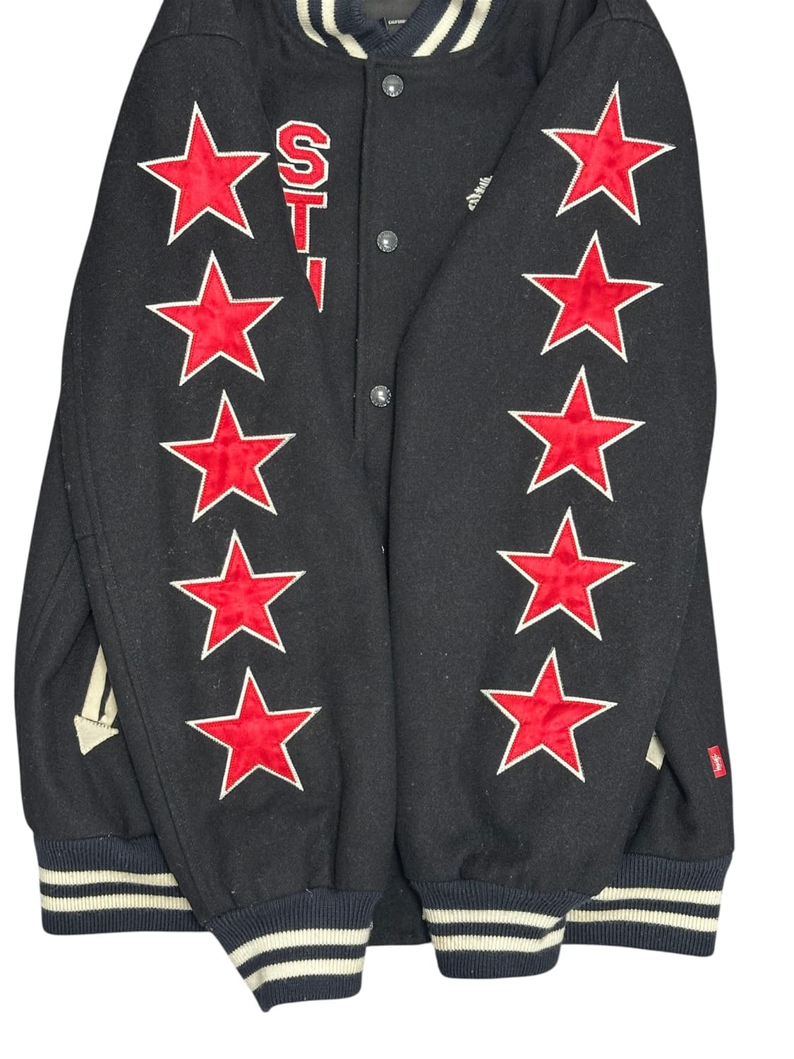 (90s) Stussy Rasta Lion Varsity Jacket 상품이미지7