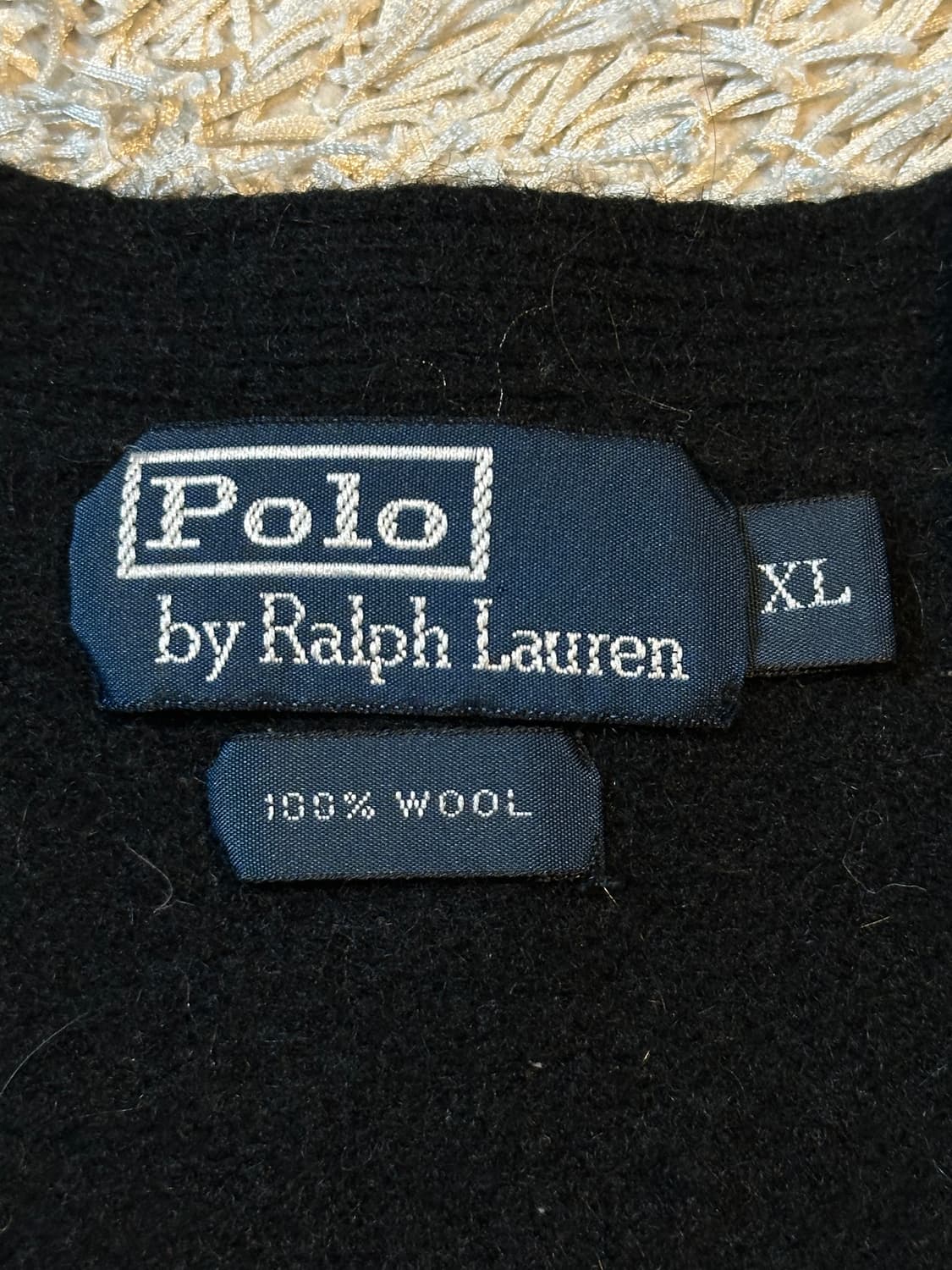 폴로 랄프로렌 브이넥 울 가디건 블랙 상품이미지4