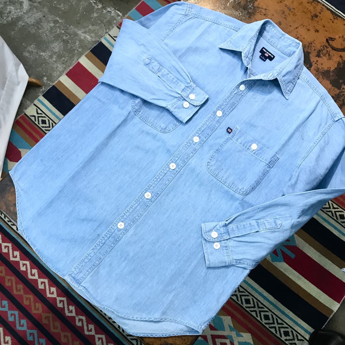 폴로랄프로렌 진스 투포켓 연중청 데님 셔츠 남성 110 사이즈 상품이미지2