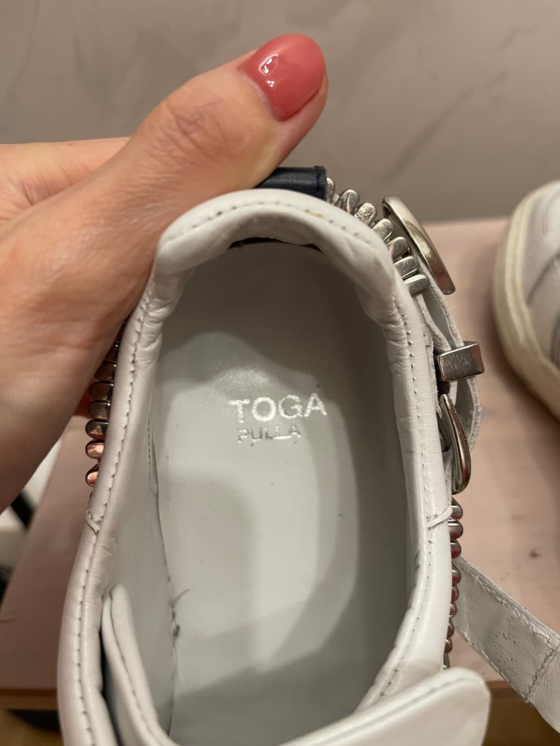 토가 풀라(Toga Pulla) 버클 스니커즈 화이트 37  상품이미지5