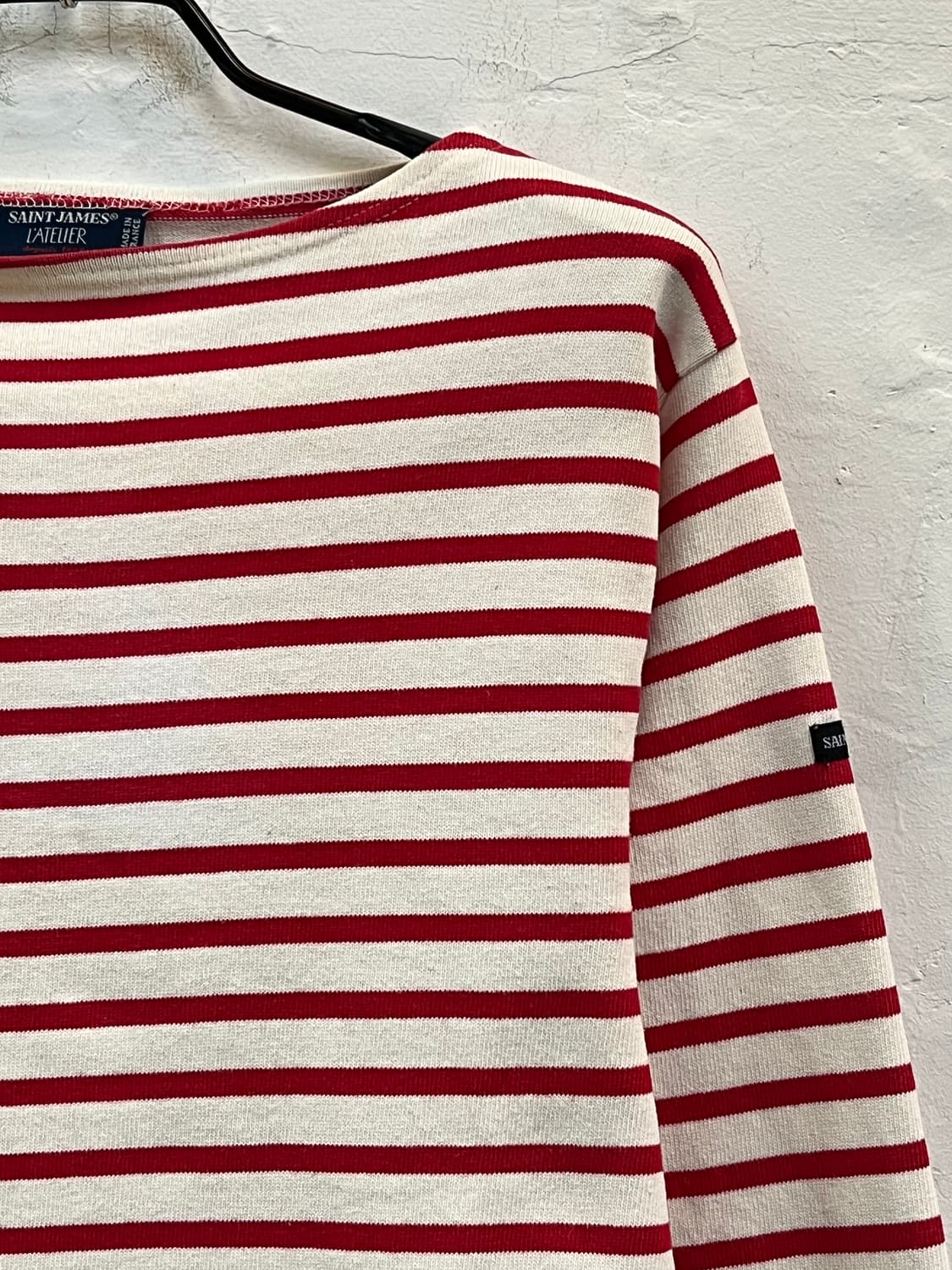 Saint James 레드 스트라이프 긴팔티 S 상품이미지4