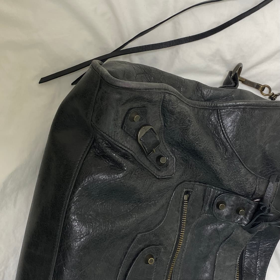 발렌시아가 시티백 모터백 블랙 흑장 상품이미지5