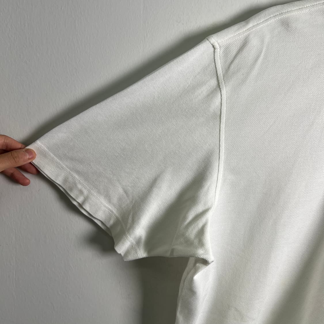 버버리 빈티지 화이트 포켓 피케 반팔 폴로 셔츠 L 상품이미지7