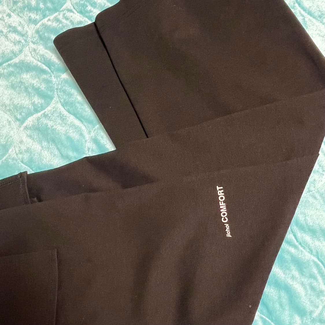 지초이컴포트 레이어드 팬츠 블랙 상품이미지4