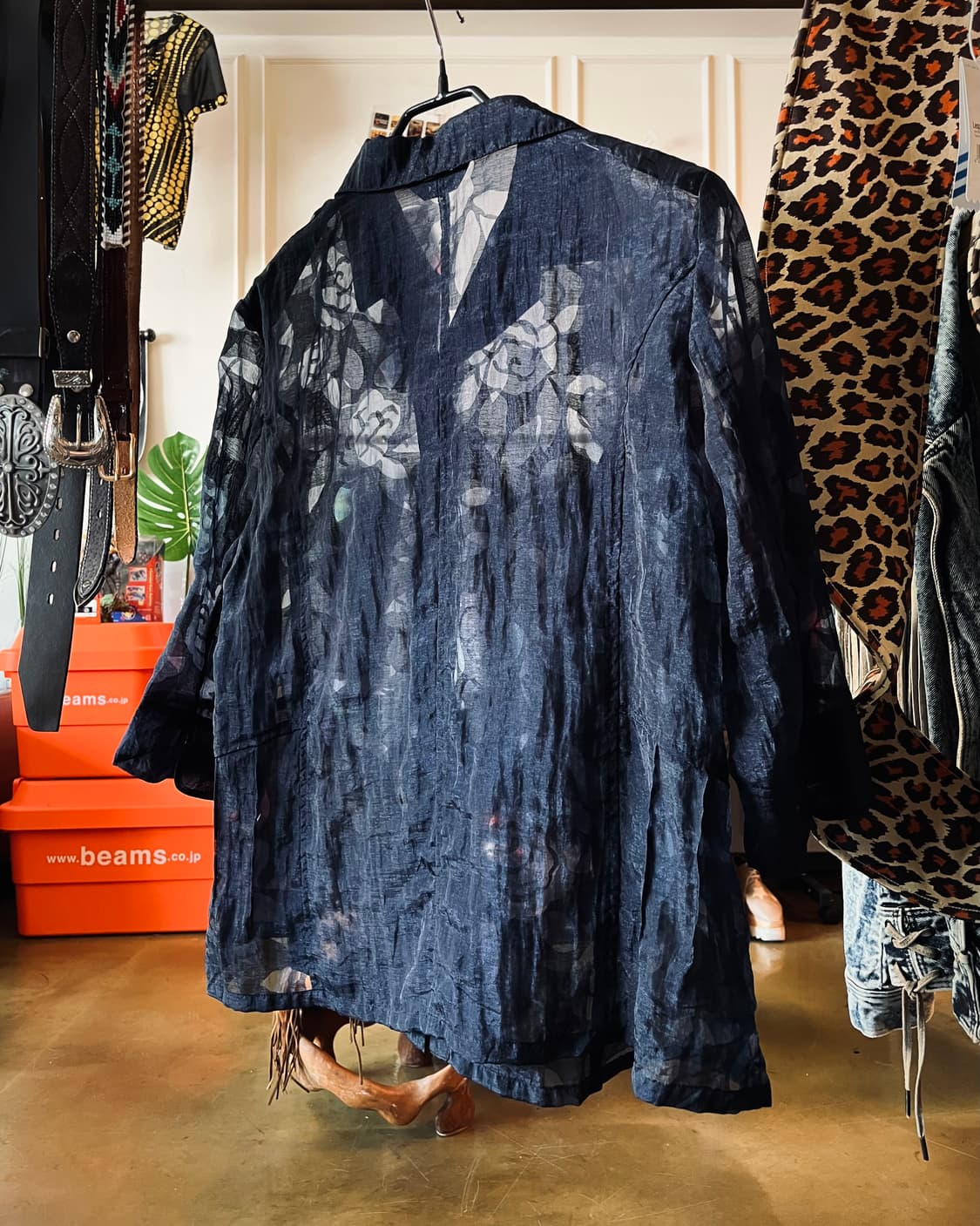 JPN Vintage Floral See-through Shirt 상품이미지8