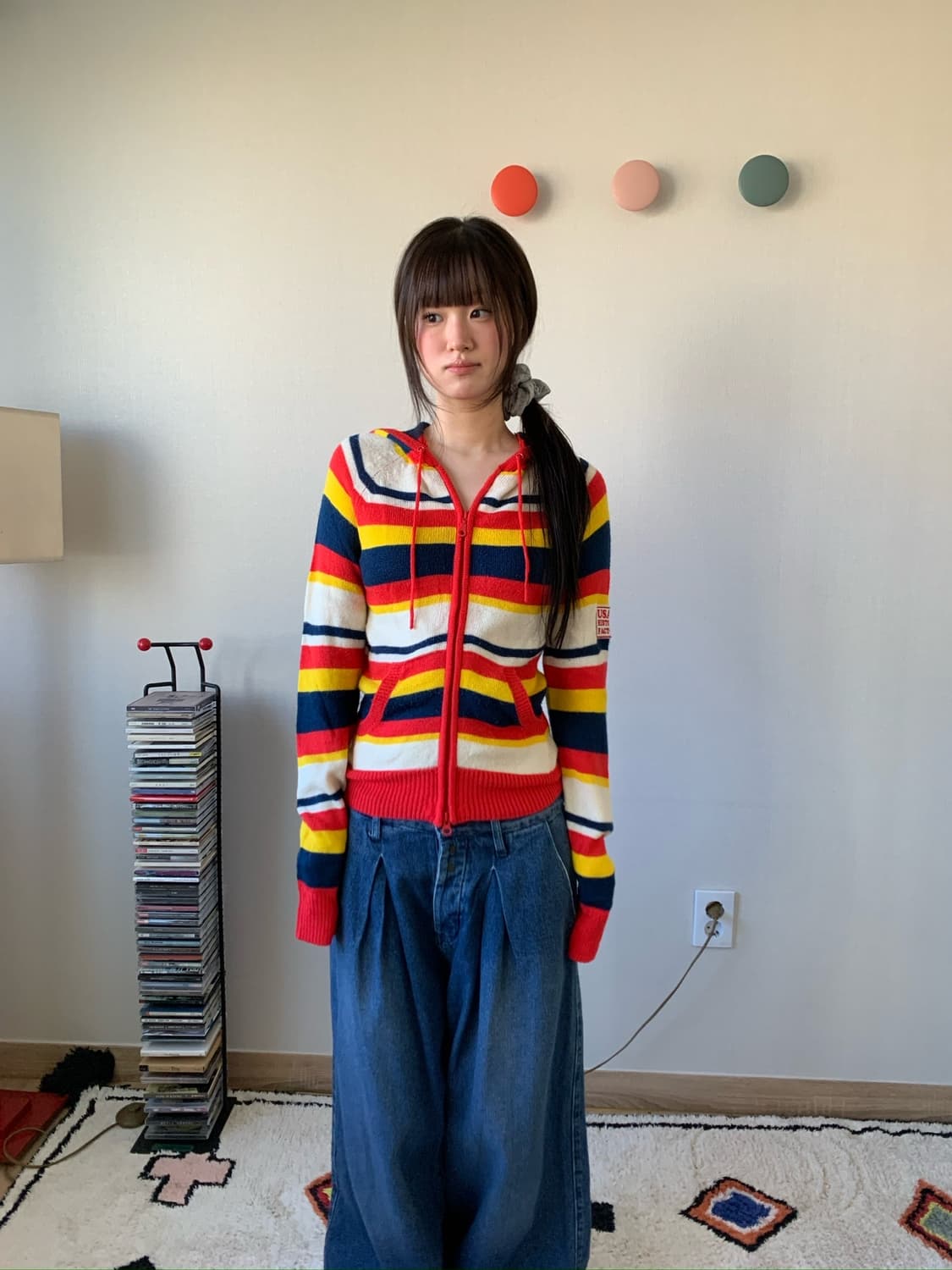 denim wide tuck pants 상품이미지3