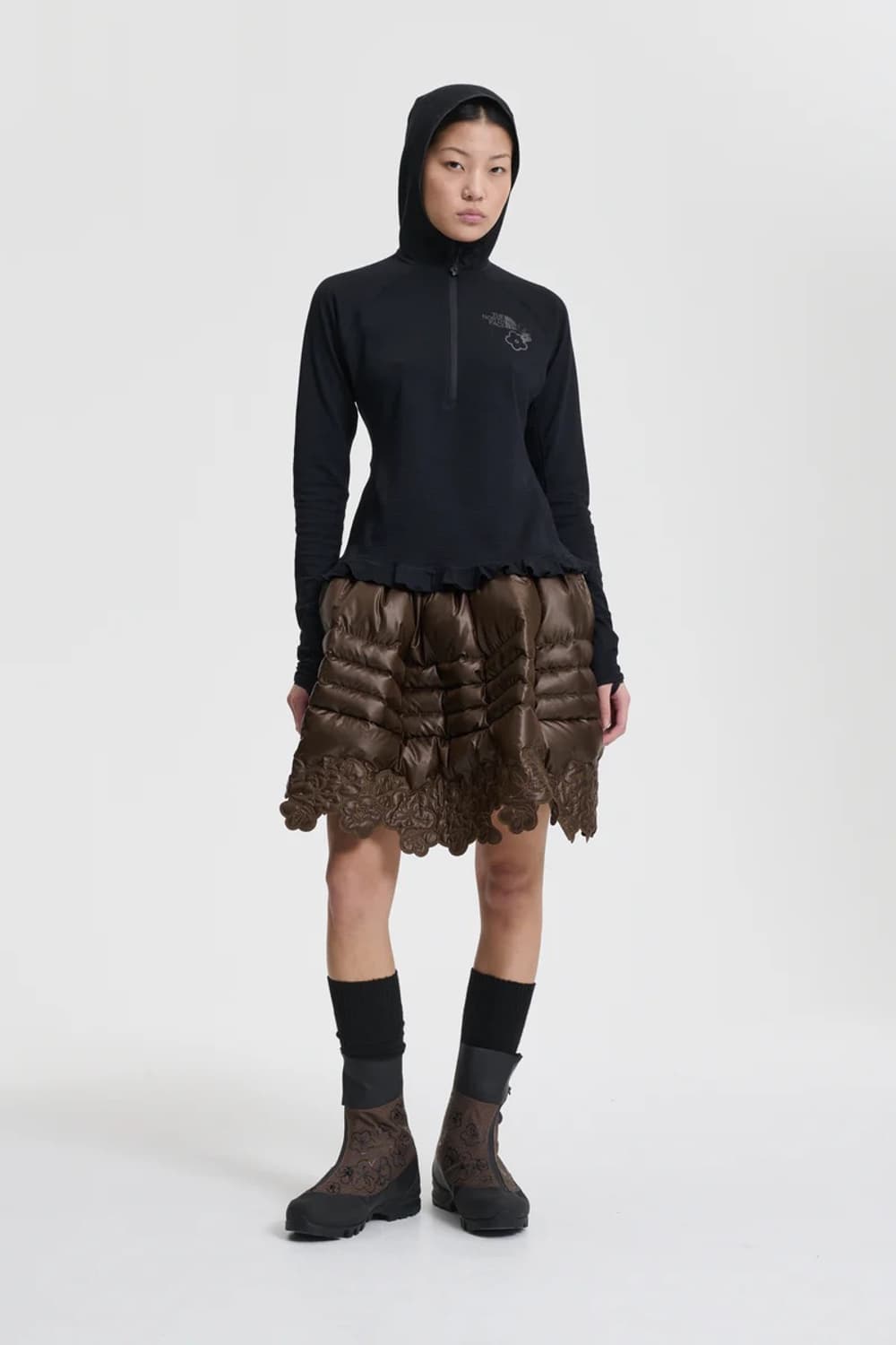 [XS,S,M,L]세실리에 반센 x 노스페이스 25fw 러플 후드티 상품이미지8