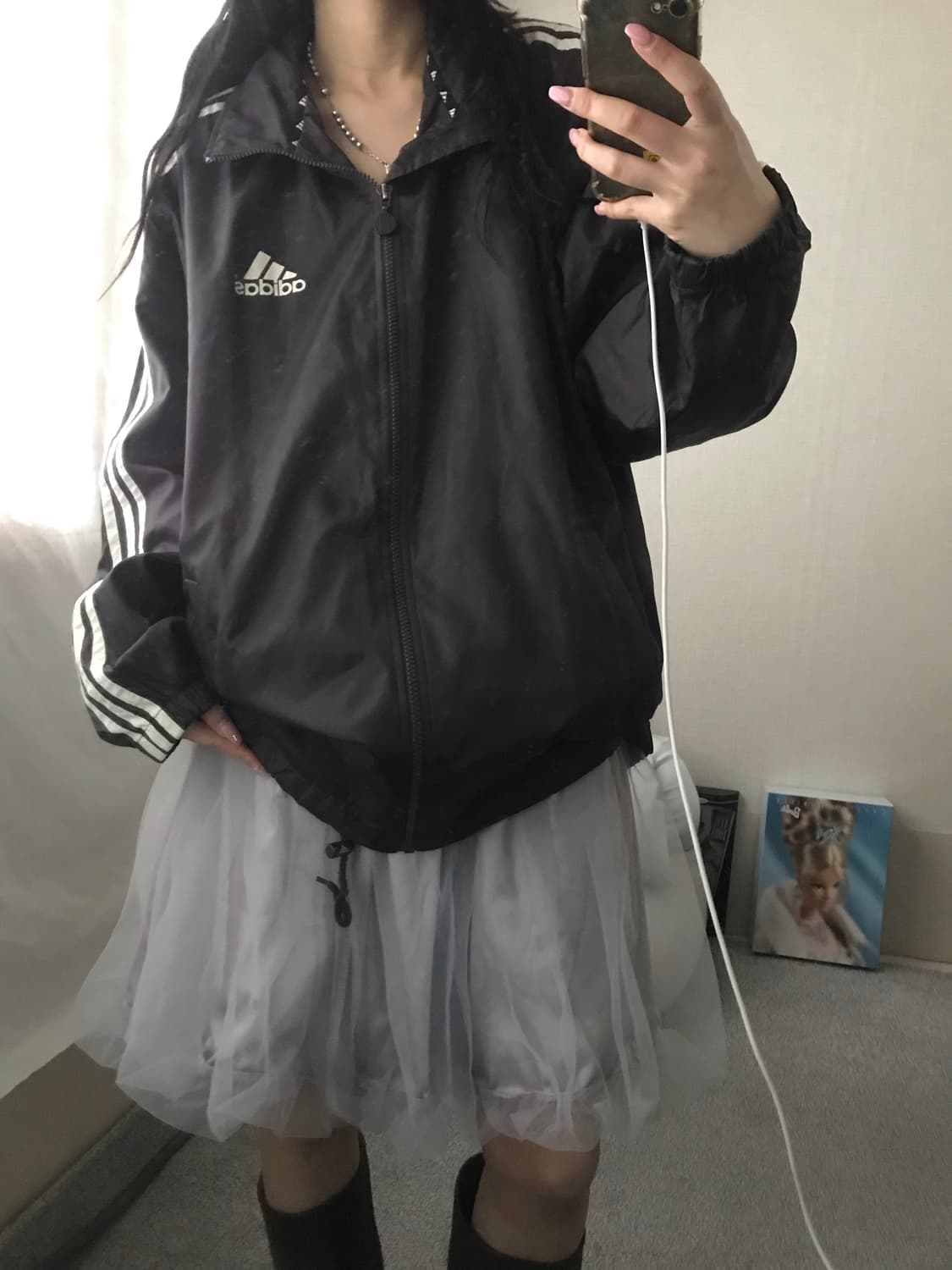 아디다스90s 브라운 오버핏 바람막이 상품이미지5