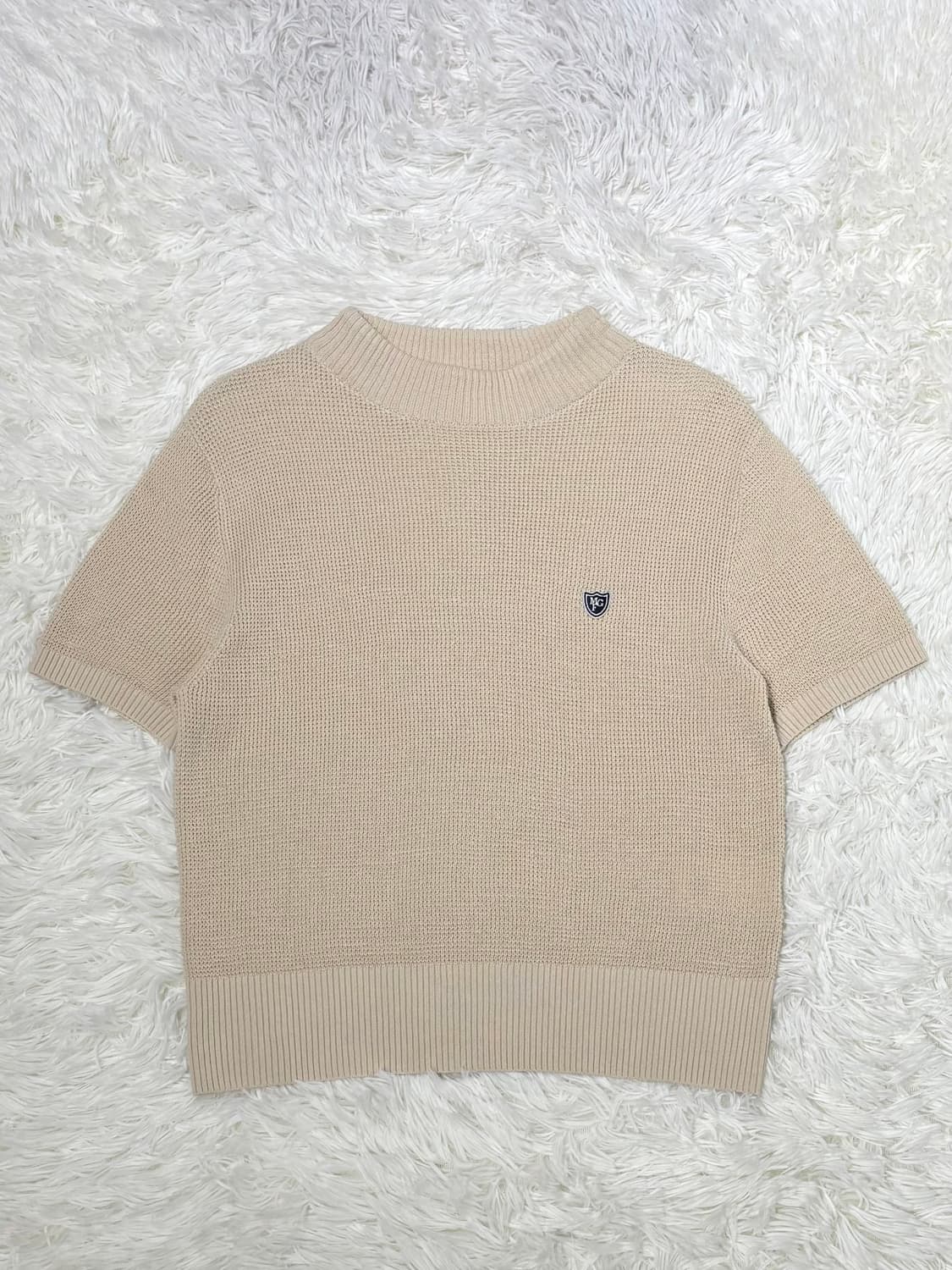 마리떼프랑소와저버 베이지 와플 반팔 니트 상품이미지3