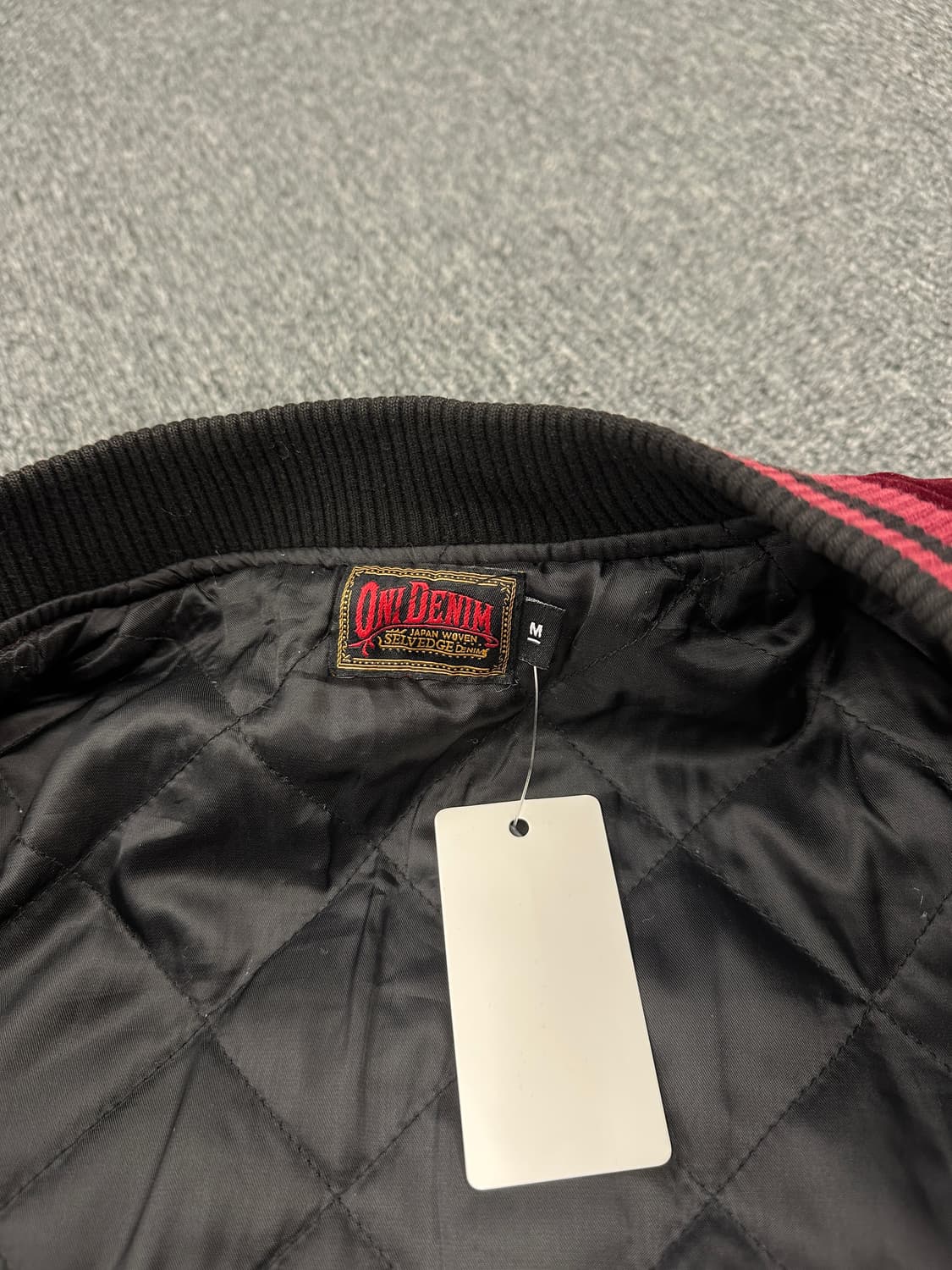 M) 재패니즈 벨루어 스카쟌 자켓 버건디 ONI DENIM 상품이미지6