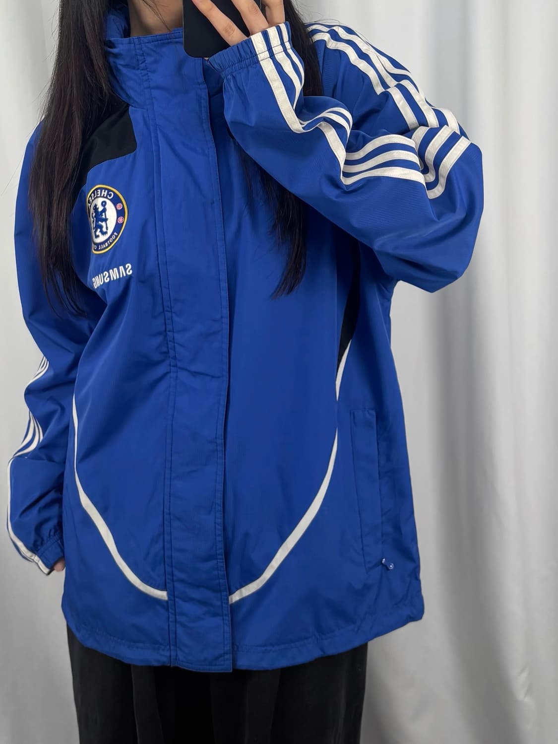 아디다스 08-09 첼시 삼성 블루 바람막이 자켓 상품이미지2