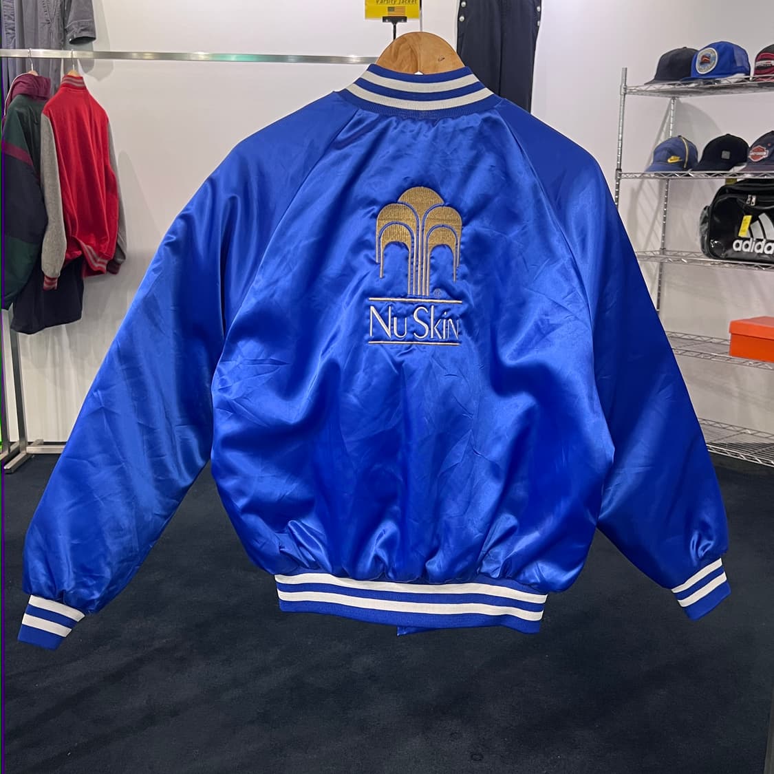 [M] 90s USA MADE 빈티지 새틴 바시티자켓  15628 상품이미지2