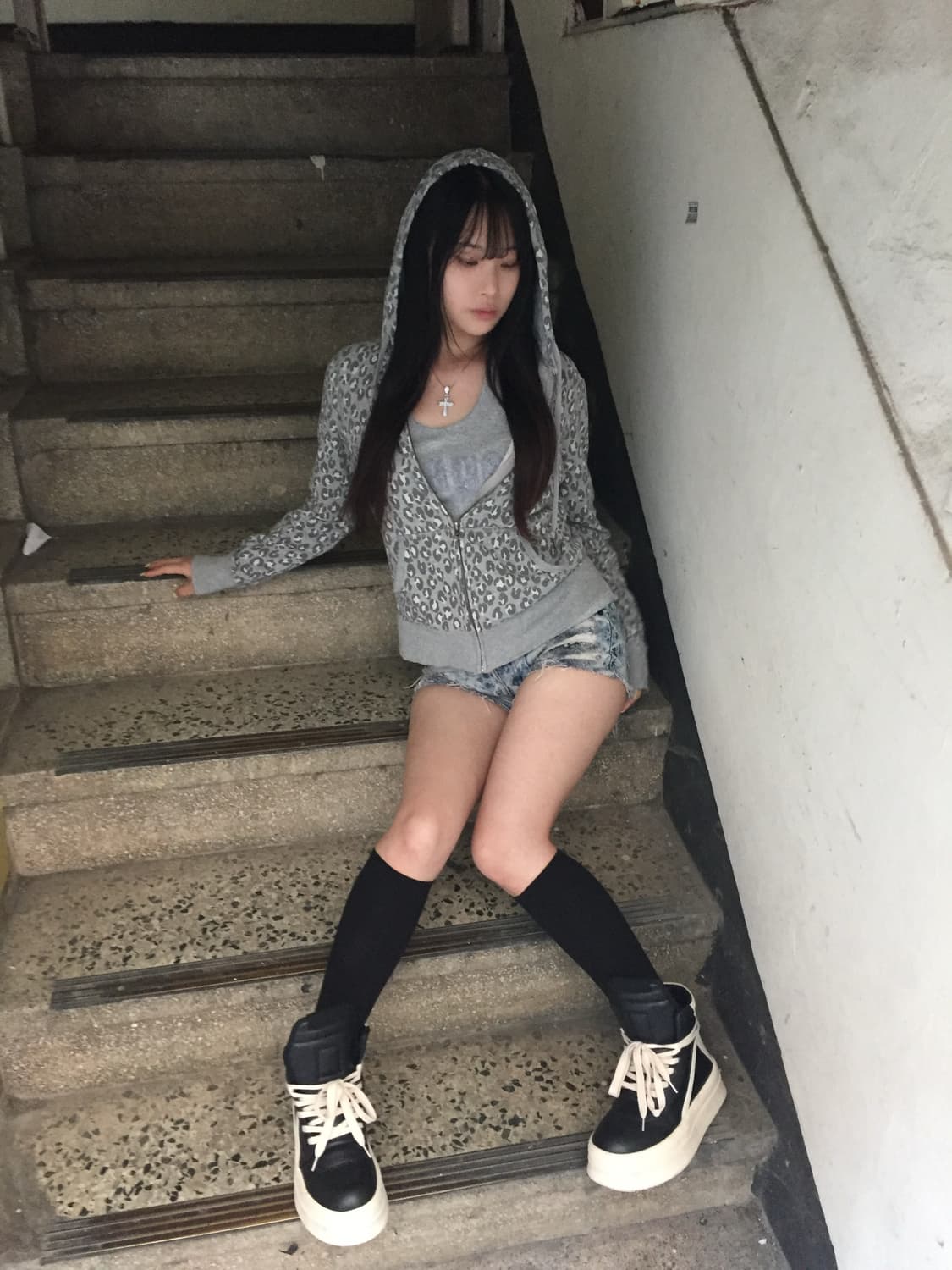 [CECIL MCBEE] 코디셋 ! 오네갸루 레오파드 y2k 코디셋 상품이미지2