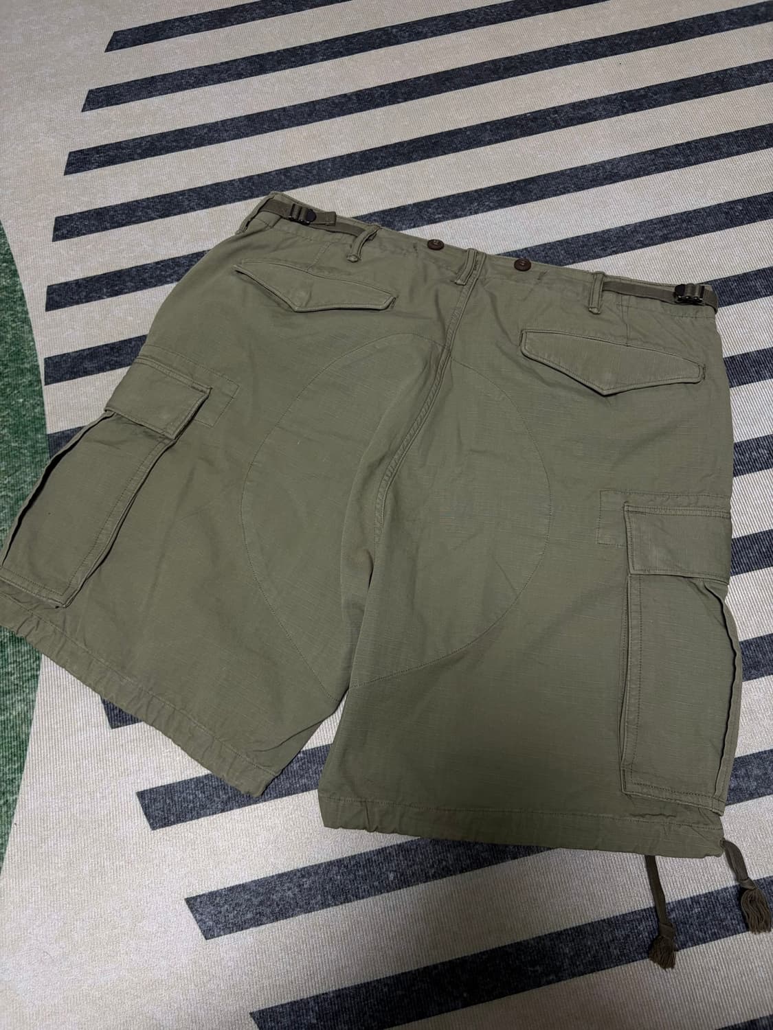 [36] RRL 더블알엘 립스탑 카고쇼츠 그린 판매합니다. 상품이미지5