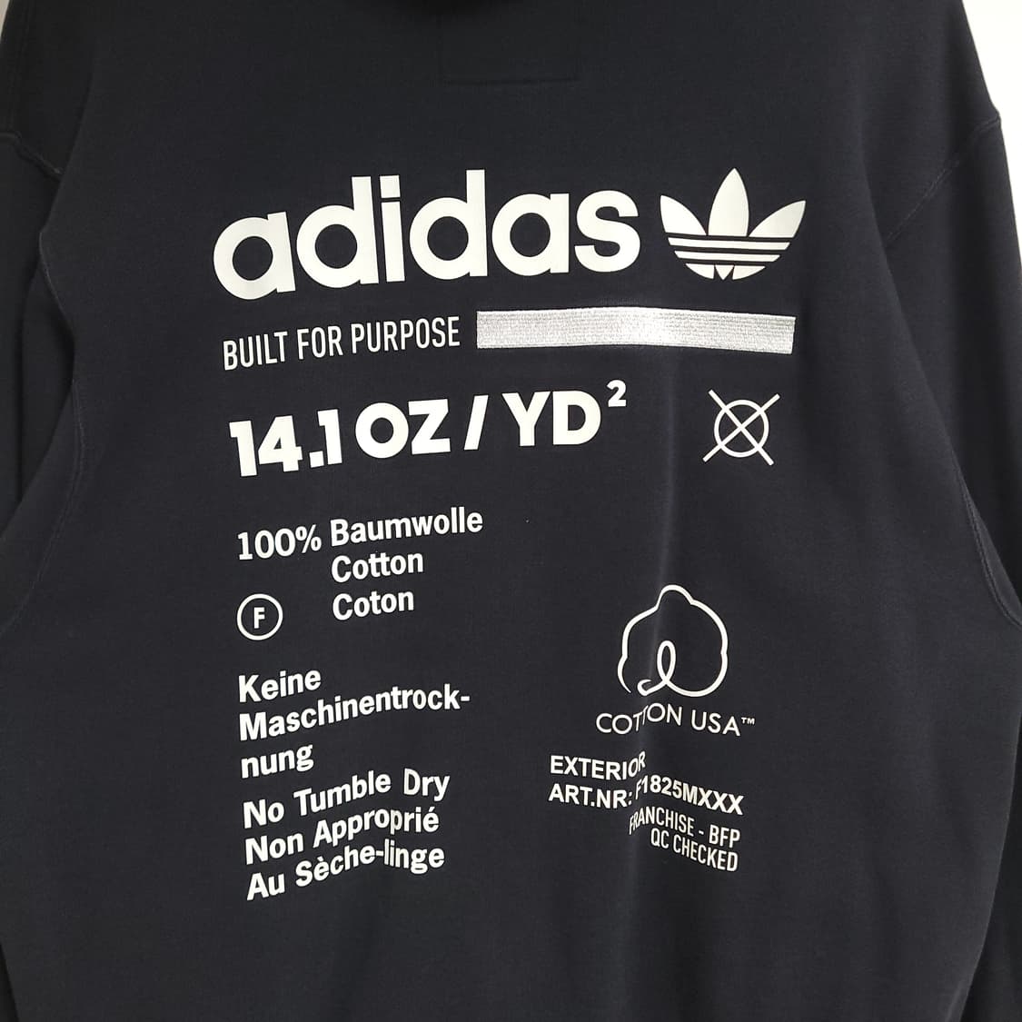 (M) ADIDAS 아디다스 블랙 후드집업 후면 프린팅 상품이미지6