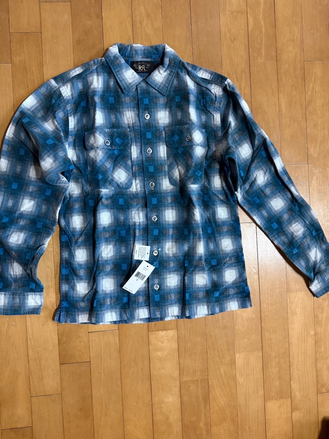 RRL Plaid Flannel Camp Shirt 상품이미지4