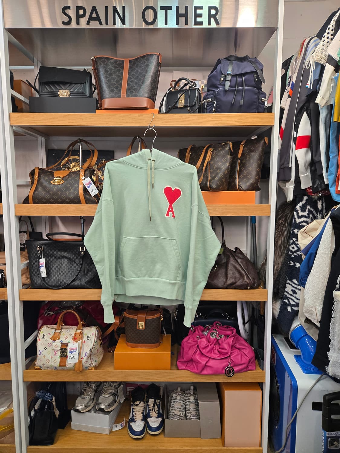 ​아미(AMI) 빅하트 로고 루즈핏 후드티 상품이미지1