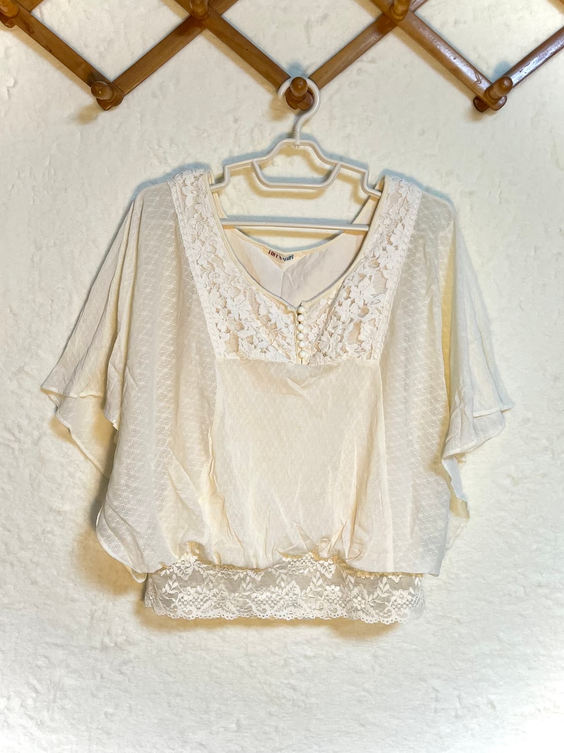 빈티지 모리걸 레이스 벌룬핏 가오리핏 블라우스  상품이미지1