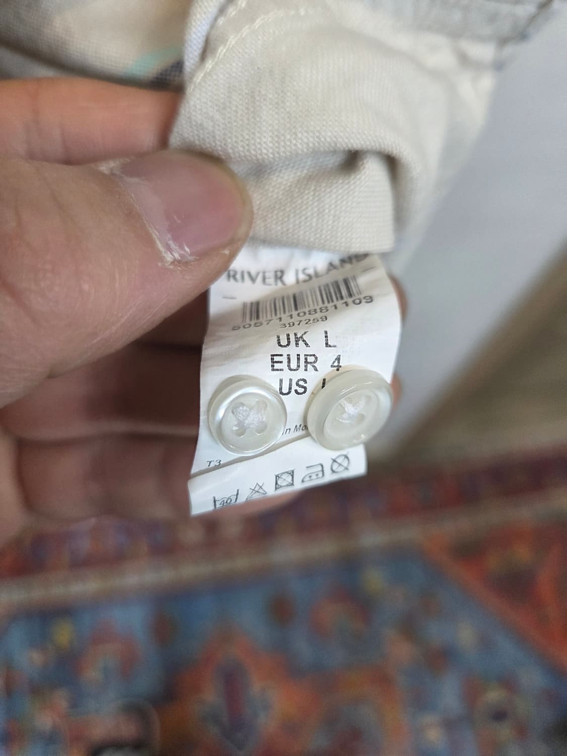 리버아일랜드 멀티컬러 스트라이프 셔츠반팔 L 상품이미지4