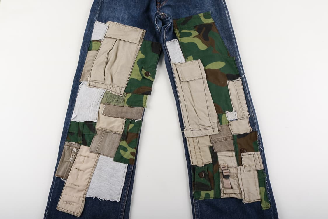 [27~28인치] 리바이스 리메이크 패치워크 데님팬츠 상품이미지2