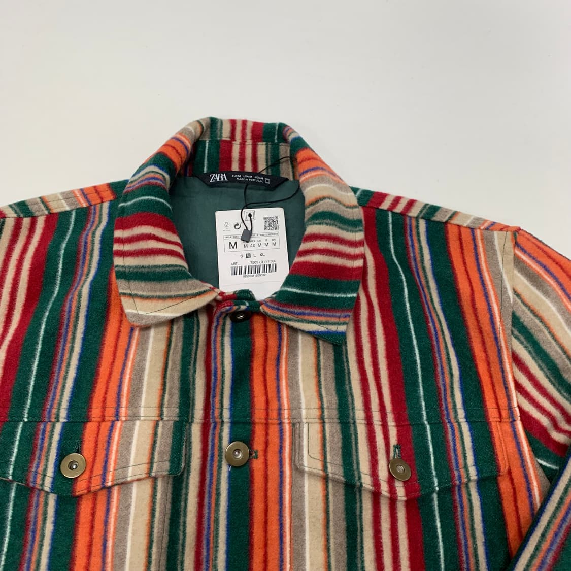 ZARA 자라 멀티컬러 스트라이프 자켓 (M) 상품이미지2